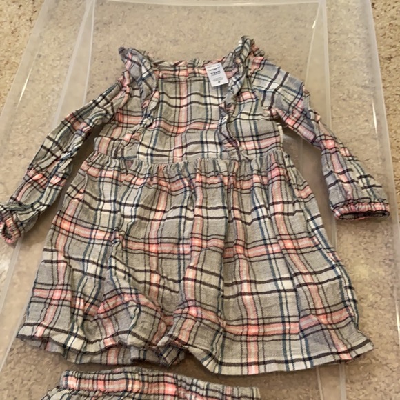 Carter’s flannel plaid dress bloomers 12 months - Picture 5 of 10